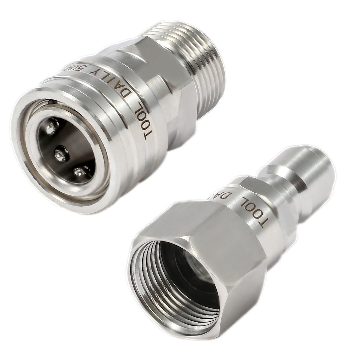 Tool Daily swivel adapter showing 360-degree rotation for smooth hose movement