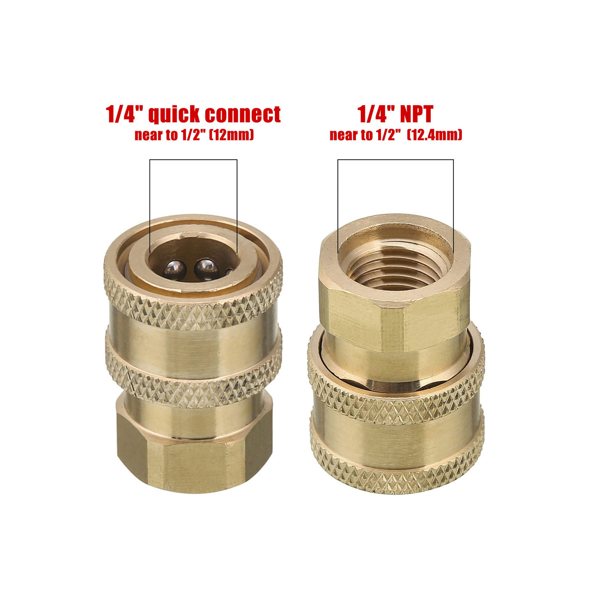 Tool Daily brass socket provides reliable 1/4 inch quick connect for washers.