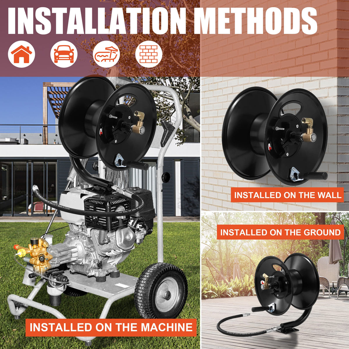 Tool Daily 100ft capacity reel reaches distant work areas without rewinding