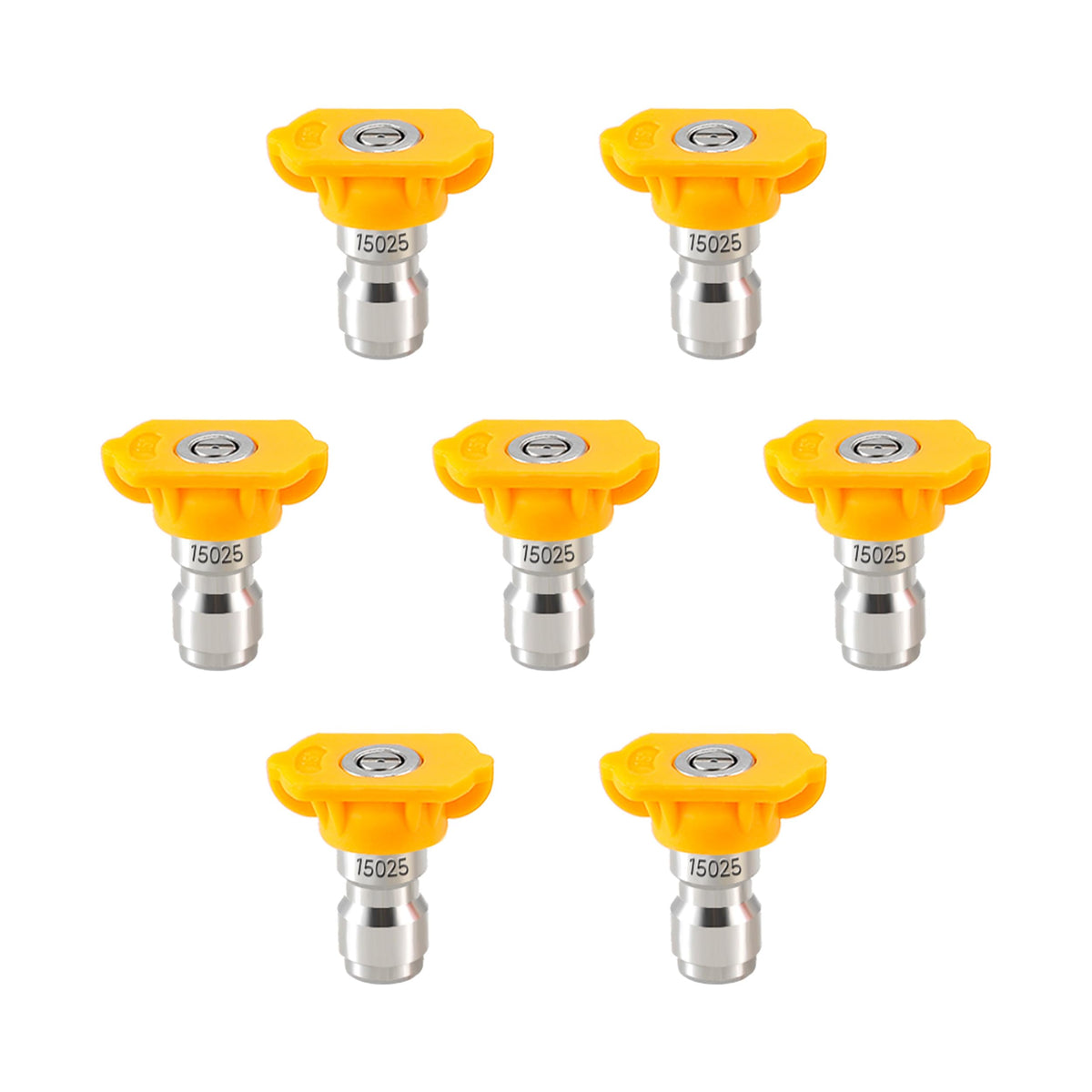 Tool Daily 15-degree nozzle with yellow color and 1/4 inch connector for focused cleaning.