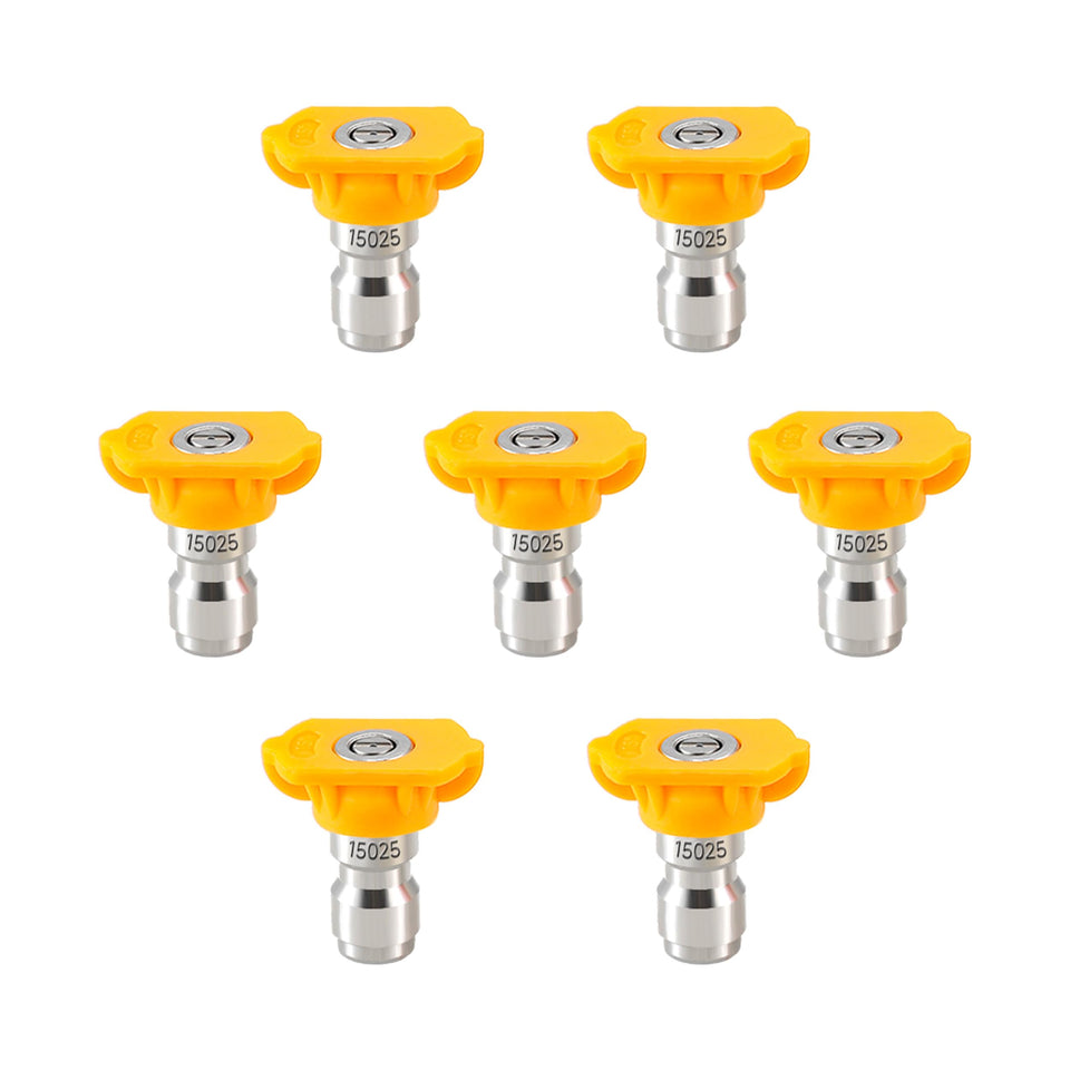 Tool Daily 15-degree nozzle with yellow color and 1/4 inch connector for focused cleaning.