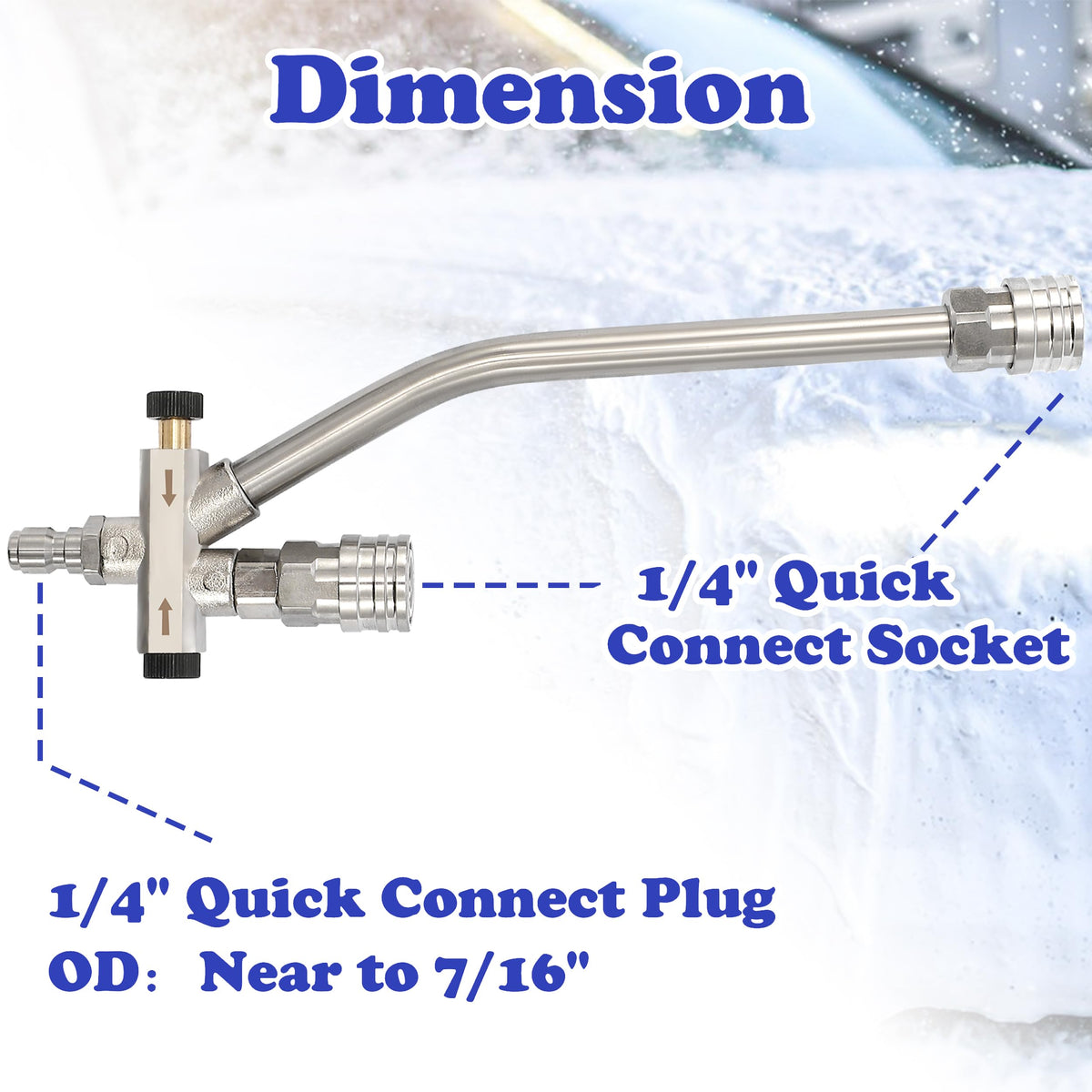Tool Daily 1/4-inch quick connect for fast attachment to equipment.