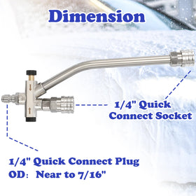 Tool Daily 1/4-inch quick connect for fast attachment to equipment.