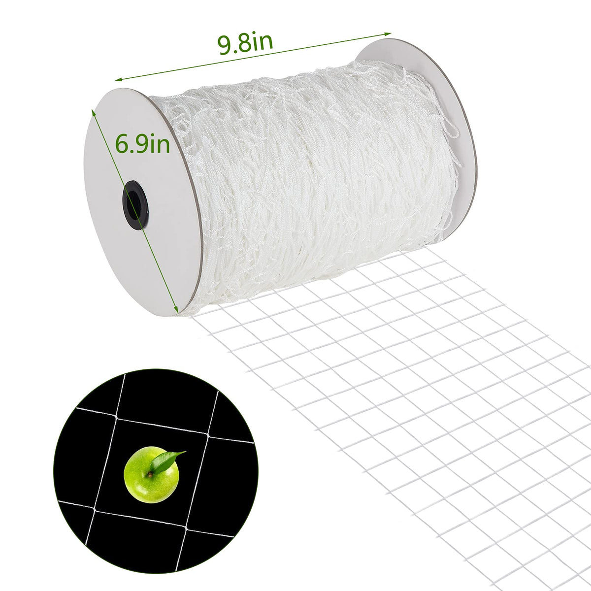 Toolazy Trellis Netting cardboard reel unrolls easily for quick setup.