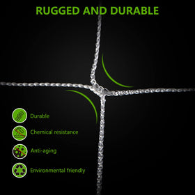 Toolazy Trellis Netting heavy-duty nylon offers durable plant support outdoors.