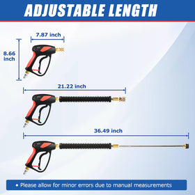 Toolcy extension wand 36-49 inch long reach for high cleaning