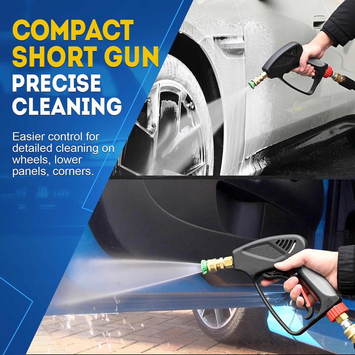 TOOLCY Pro Short Gun includes M22 adapter for compatibility with common pressure washers.