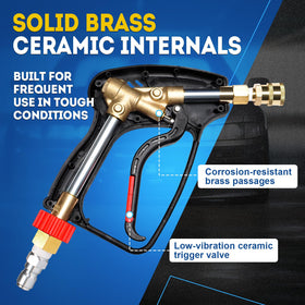 TOOLCY Pro Short Gun rated up to 5000 PSI for high-pressure cleaning power.