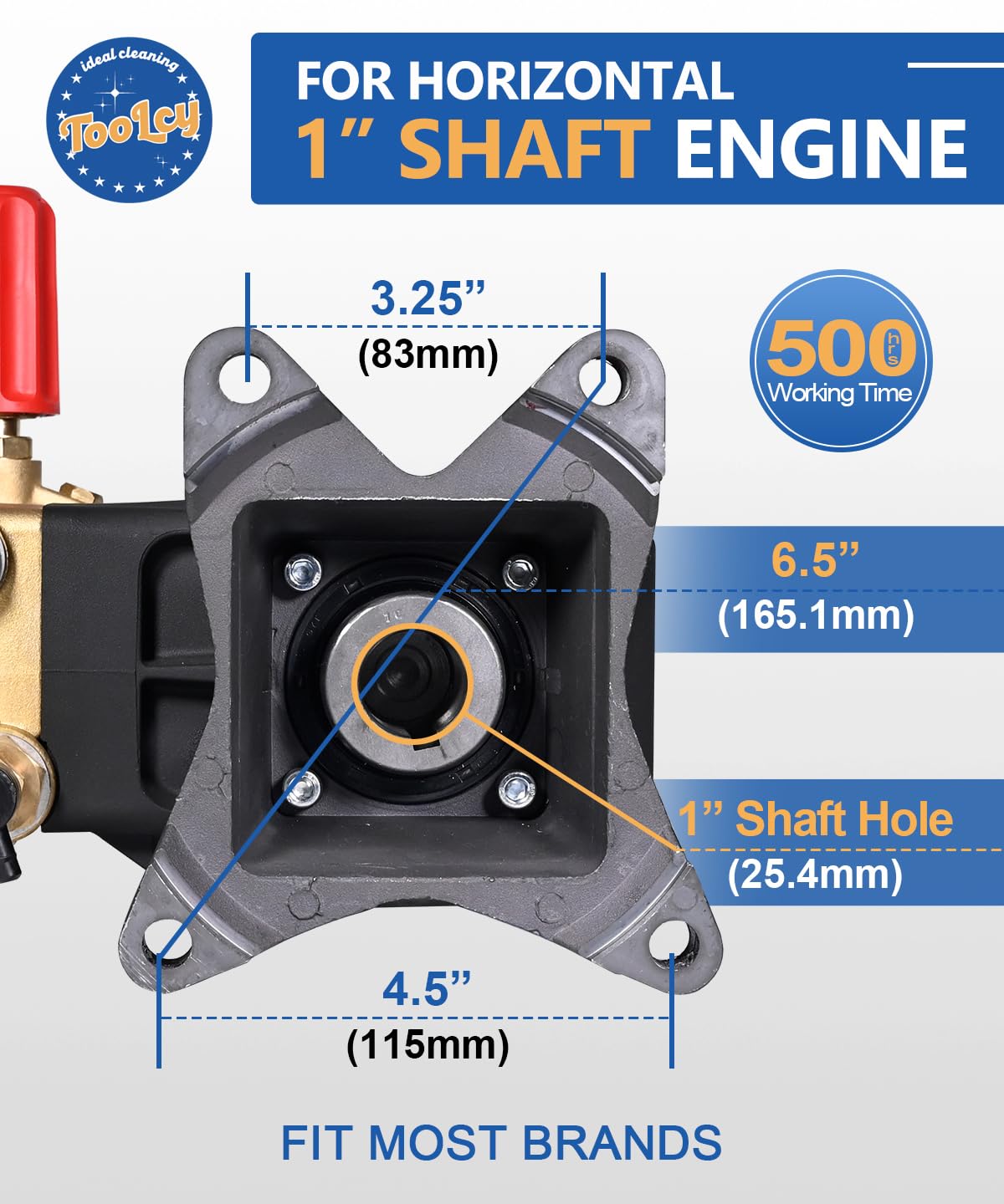 TOOLCY pump adjustable unloader enables custom cleaning pressure.