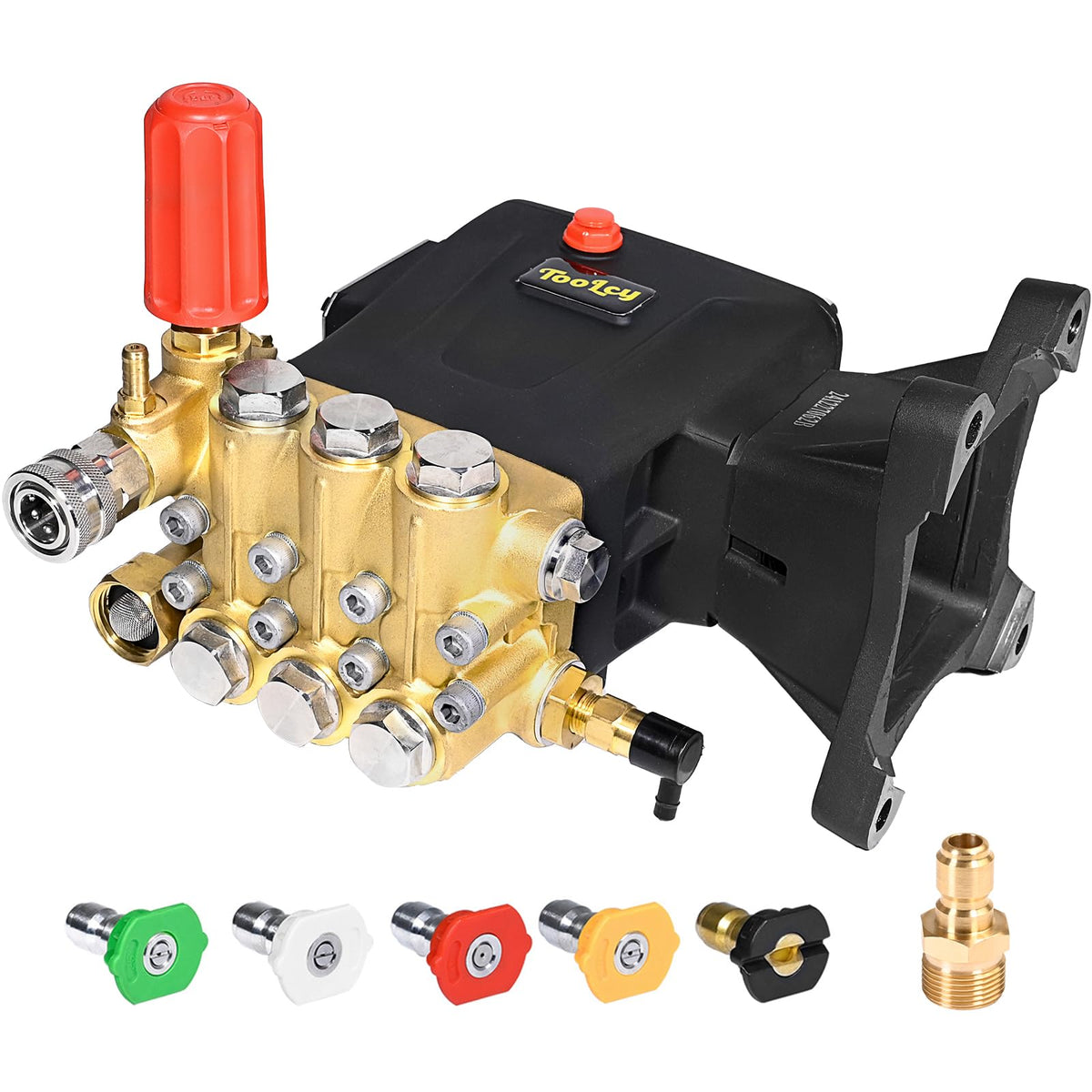 TOOLCY pump front view showing compact design for versatile cleaning tasks