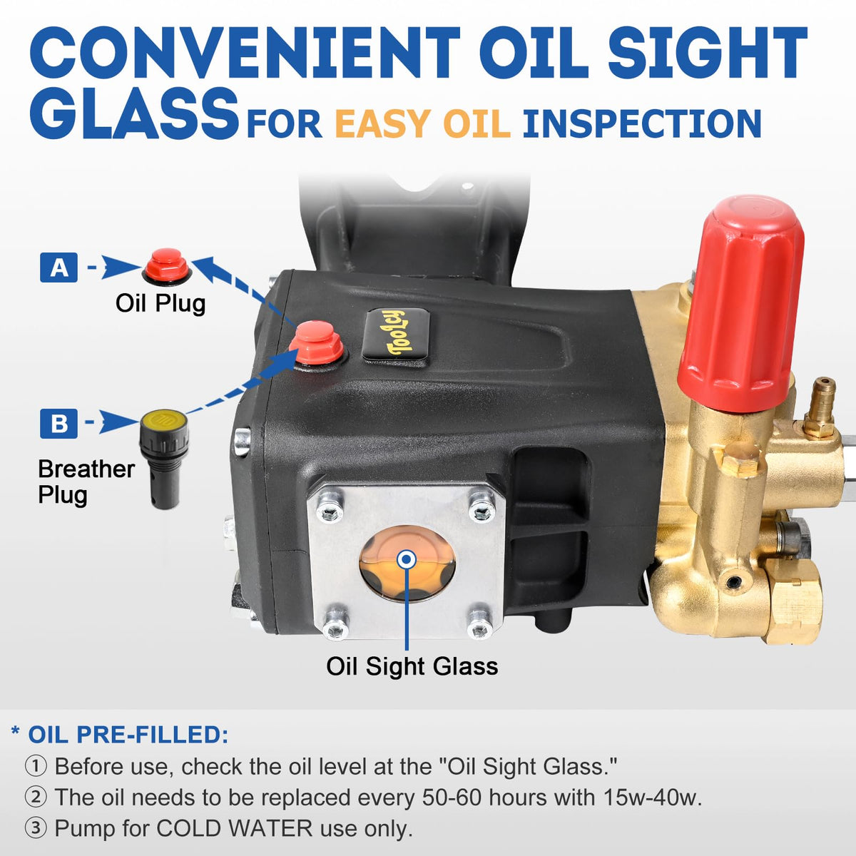 TOOLCY oil sight glass demonstrates easy maintenance and monitoring