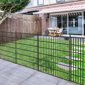 Toolterritary durable metal stakes installation demonstrating quick, tool-free setup.