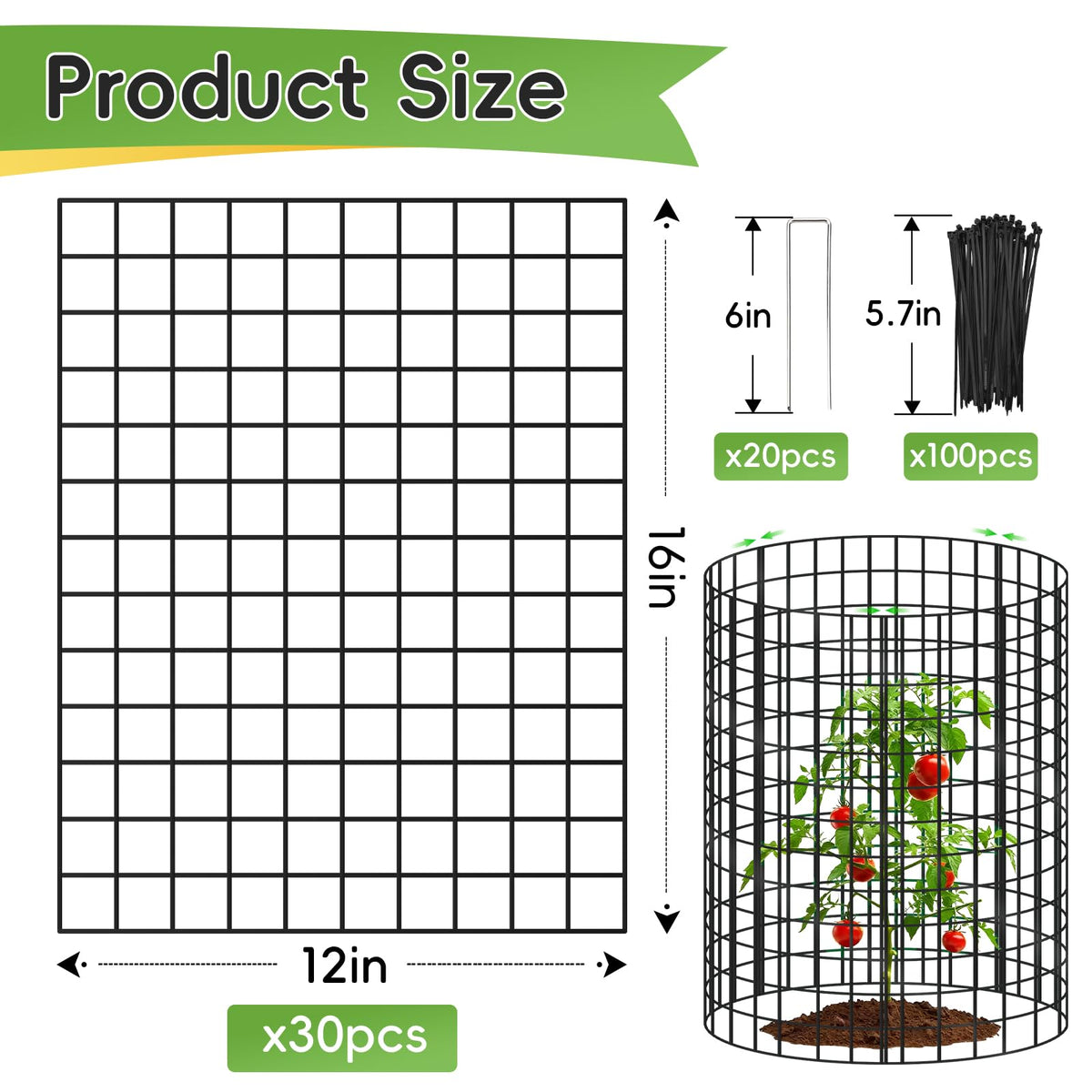 Toolterritary metal wire mesh 12x16 cage for durable garden protection.