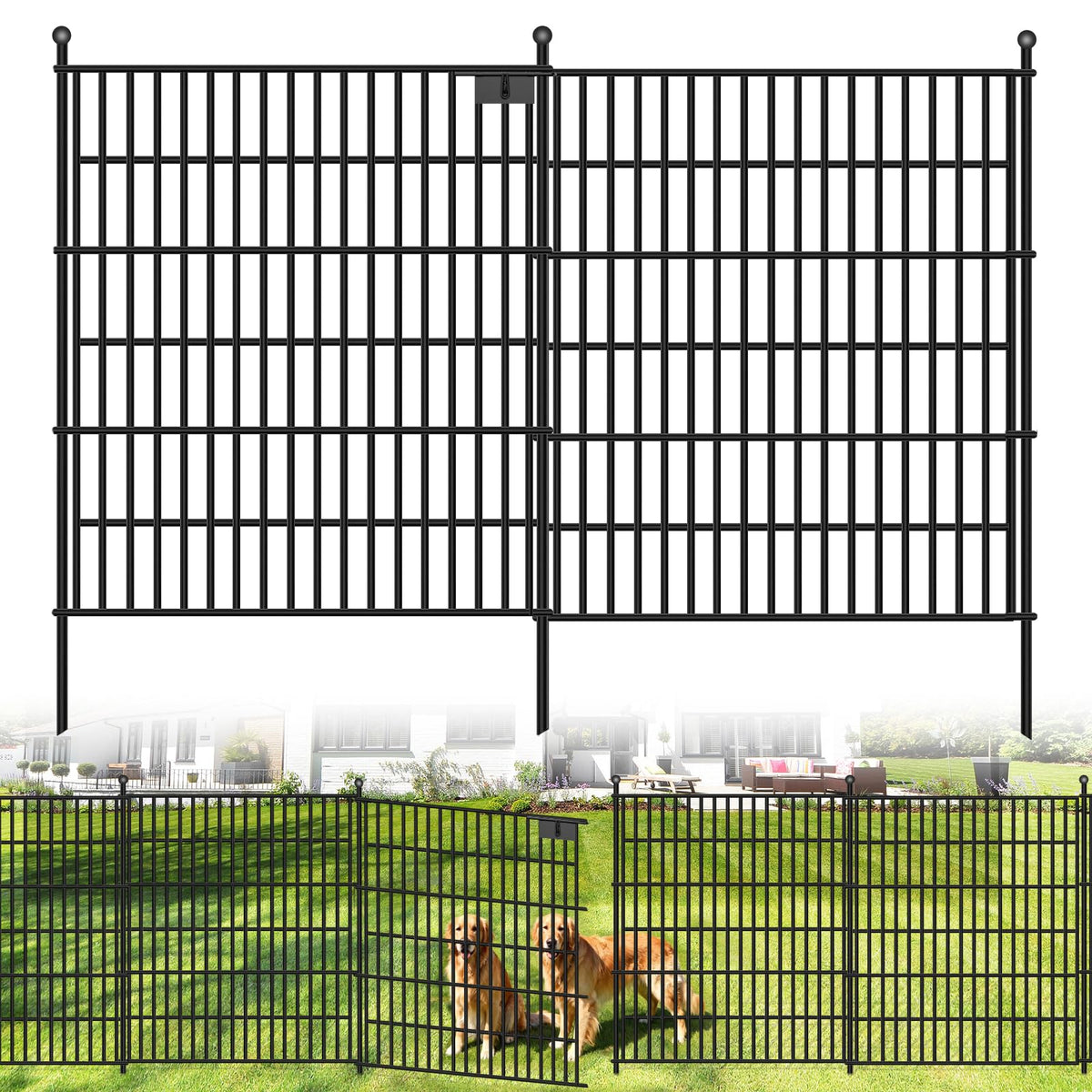 Toolterritary rustproof metal fence panel close-up highlights durable, weather-resistant coating.