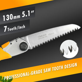 Toolux folding saw with ergonomic handle for comfortable long pruning sessions