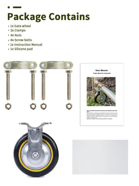TOOPTATE 6-inch diameter wheel designed for stable gate movement.
