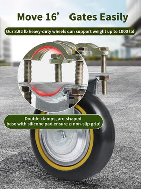 TOOPTATE rust-resistant bearing shields protect the wheel from dust and rain.
