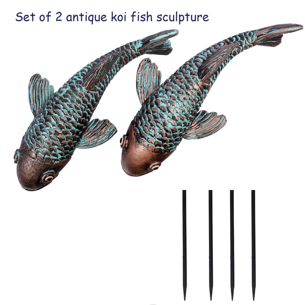 Tooyuart two-piece koi fish set with easy-insert rods.