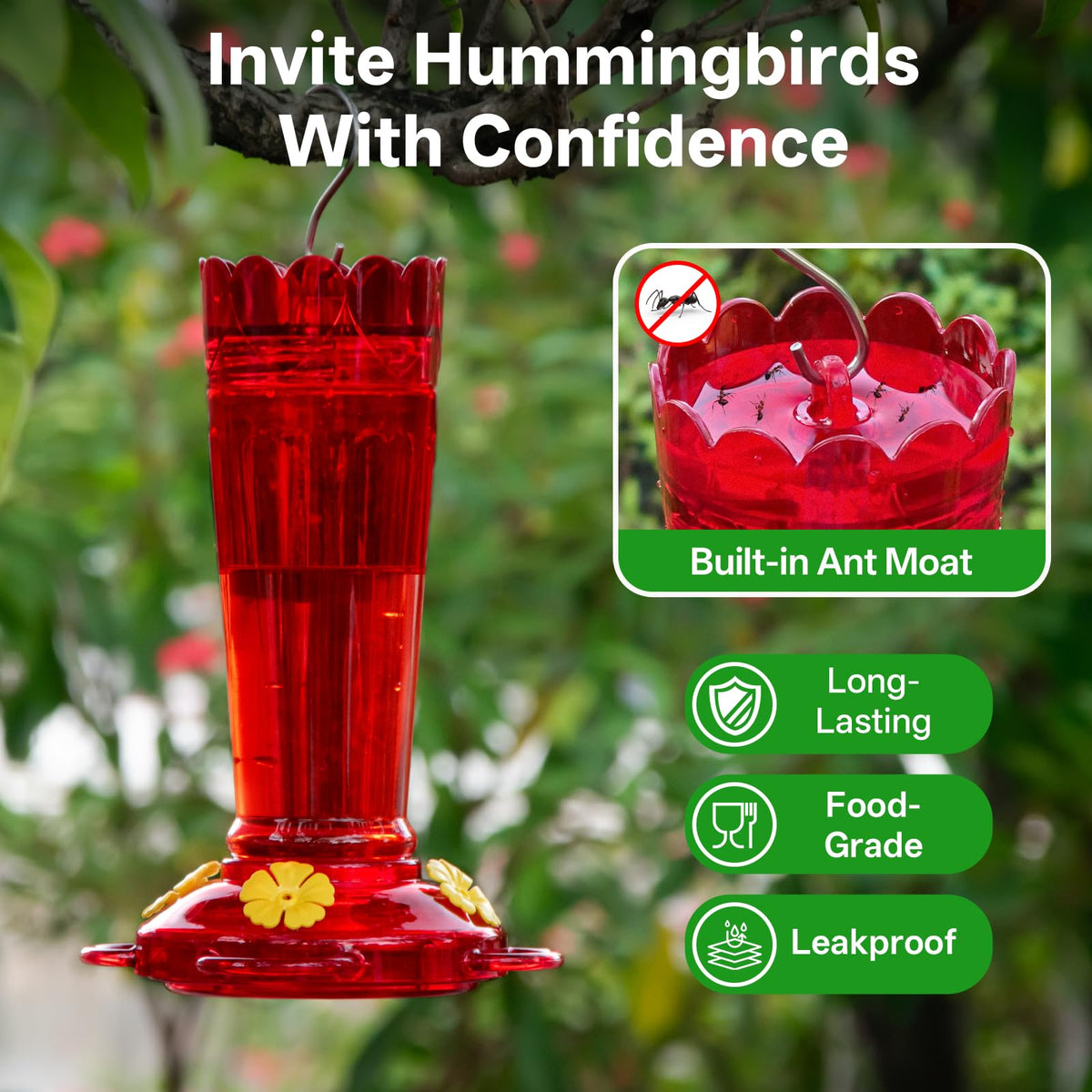 TOP XIAN ant guard and bee guard protect nectar for hummingbirds