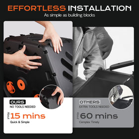 TOP XIAN compost tumbler 360° rotation feature makes turning effortless and even