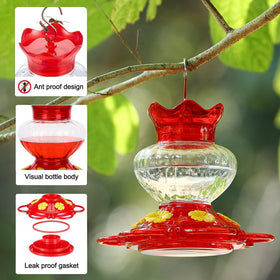 TOP XIAN hummingbird feeder close-up with 6 ports supports precise feeding.