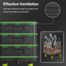 Top Xian odor-control ventilation design in worm bin