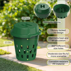 TOP XIAN Warm Farm dual-bin system enables continuous composting in your yard.