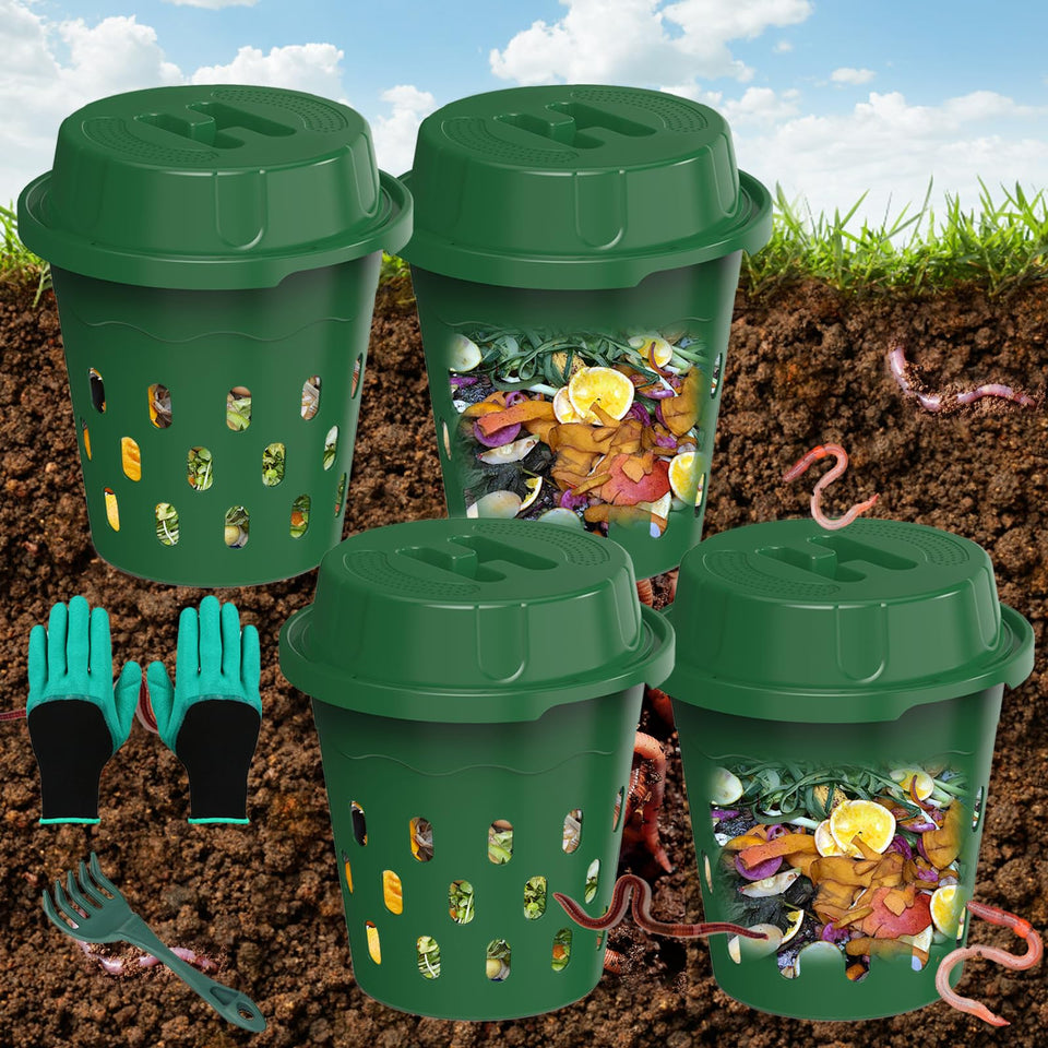 TOP XIAN Warm Farm inground bin with vents for odor control and aeration.