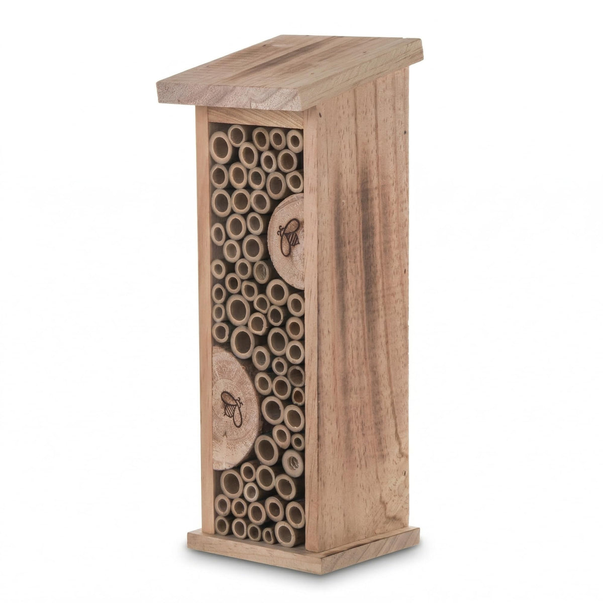 Topadorn bird house exterior in natural pine adds garden charm while supporting pollinators.