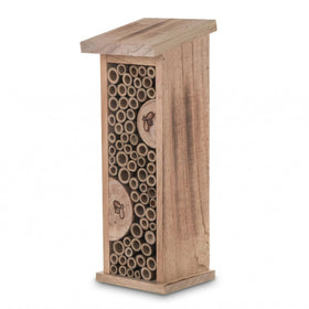 Topadorn bird house exterior in natural pine adds garden charm while supporting pollinators.