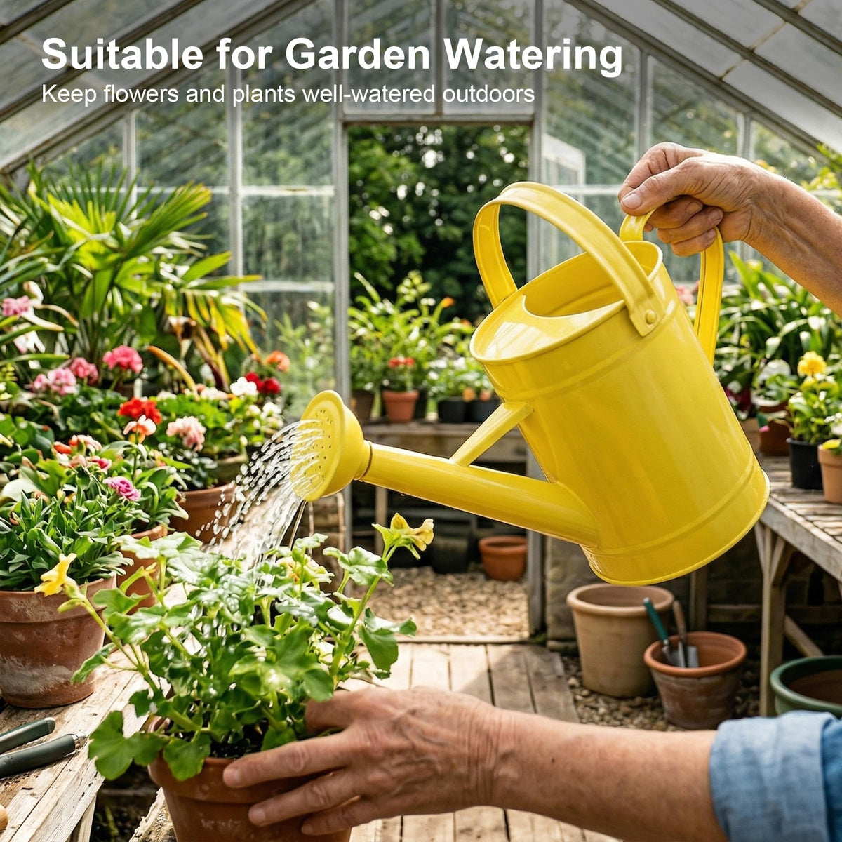 Topadorn long spout guides water precisely to plant bases