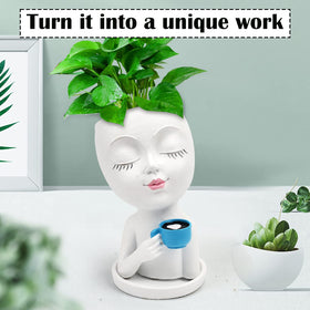 Toparad Coffee-gesture face pot adds playful decor.