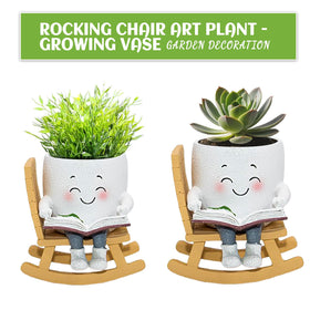 Toparad personality planter adds whimsy to shelves and desks