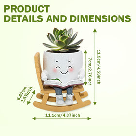 Toparad resin face planter suitable for indoor and outdoor use
