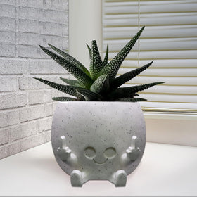 Toparad resin plant pot suitable for indoor and outdoor spaces.