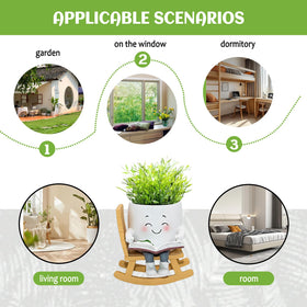 Toparad weather-resistant face pot for year-round decor