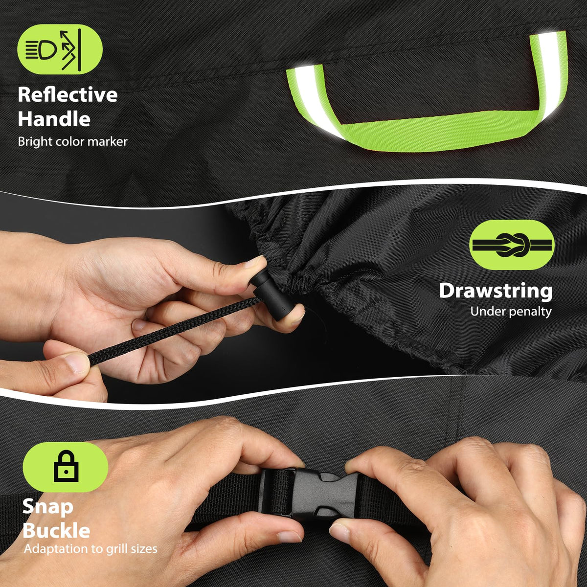 Topcrown reflective handles remain visible at night for safety