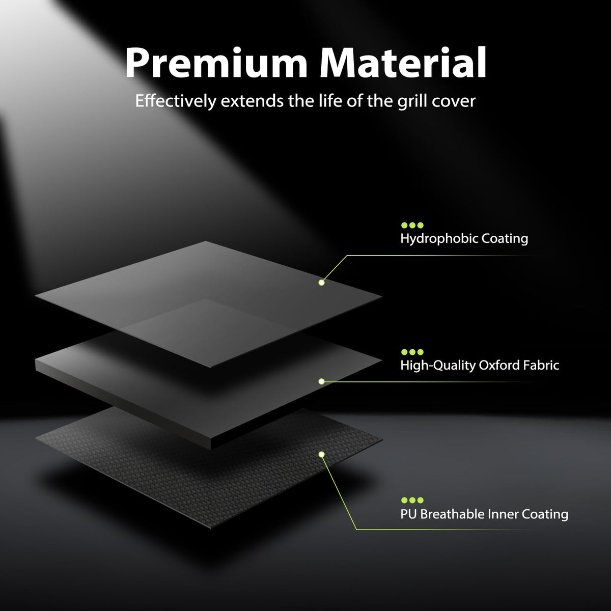 Topcrown tear-resistant diamond-weave fabric providing long-lasting protection