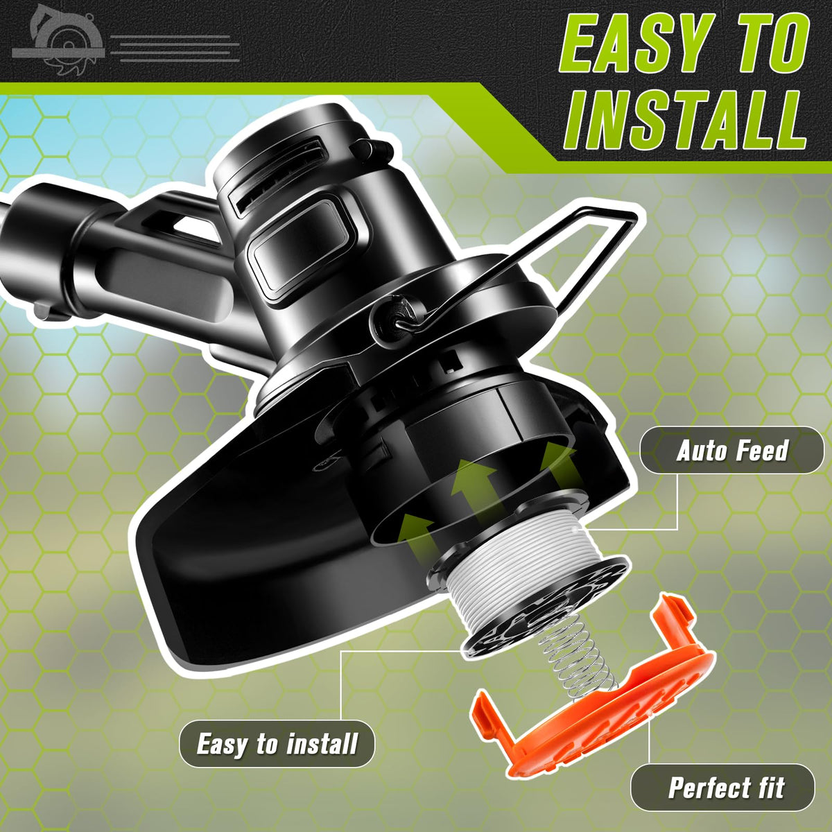 TOPEMAI 385022-03 spool cap keeps weeds out of the mechanism