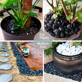 TOPEMAI decorative rocks line walkways and fountains for refined outdoor decor