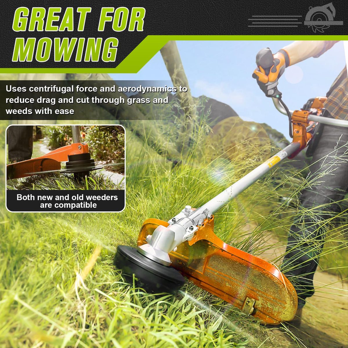 TOPEMAI simple replacement setup supports quick, safe yard work