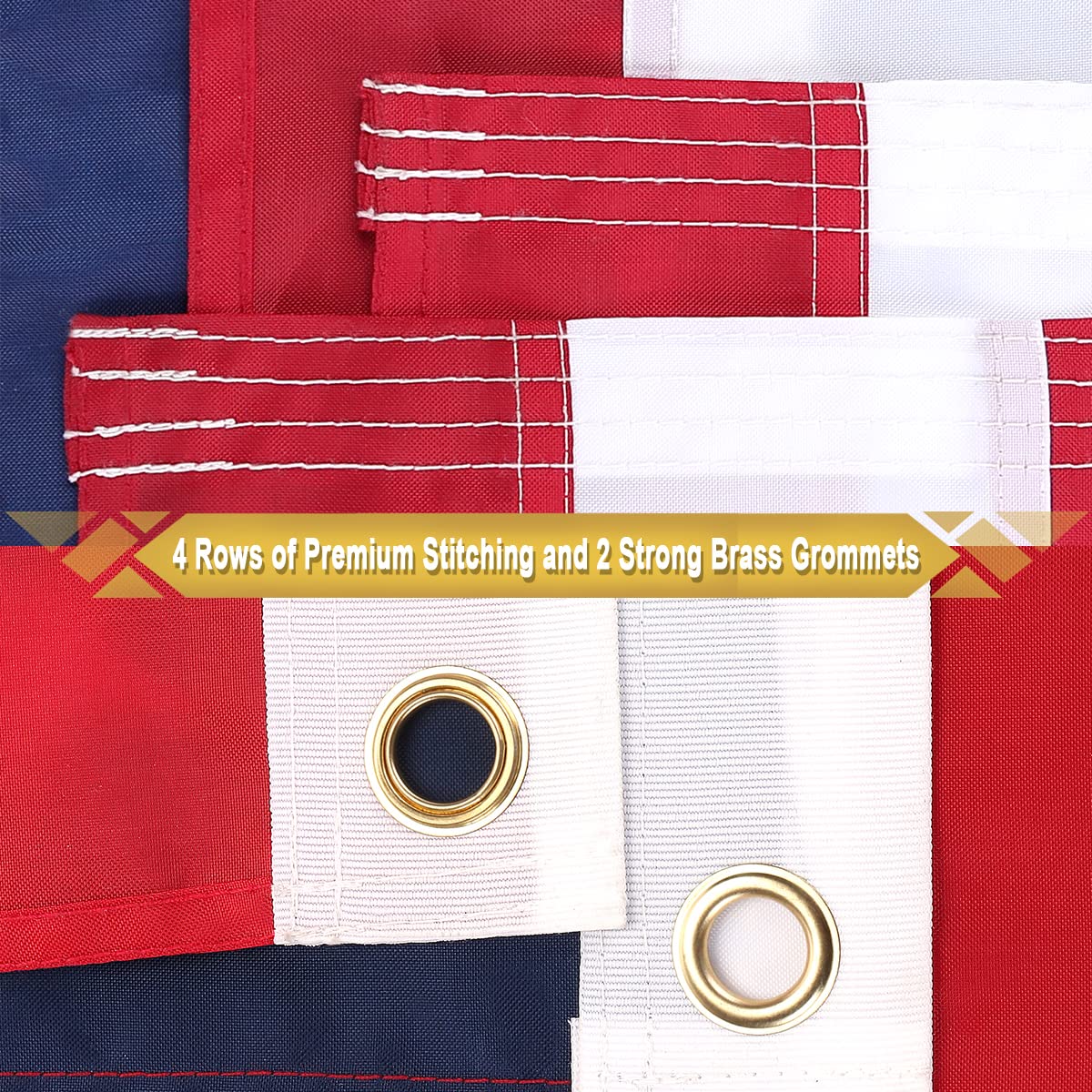 TOPFLAGS American flag 4x6 fade-resistant fabric withstands sun and rain
