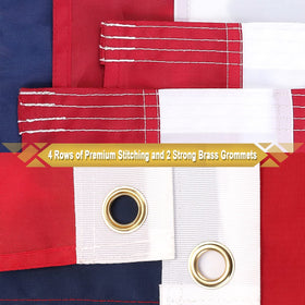 TOPFLAGS American flag 4x6 fade-resistant fabric withstands sun and rain