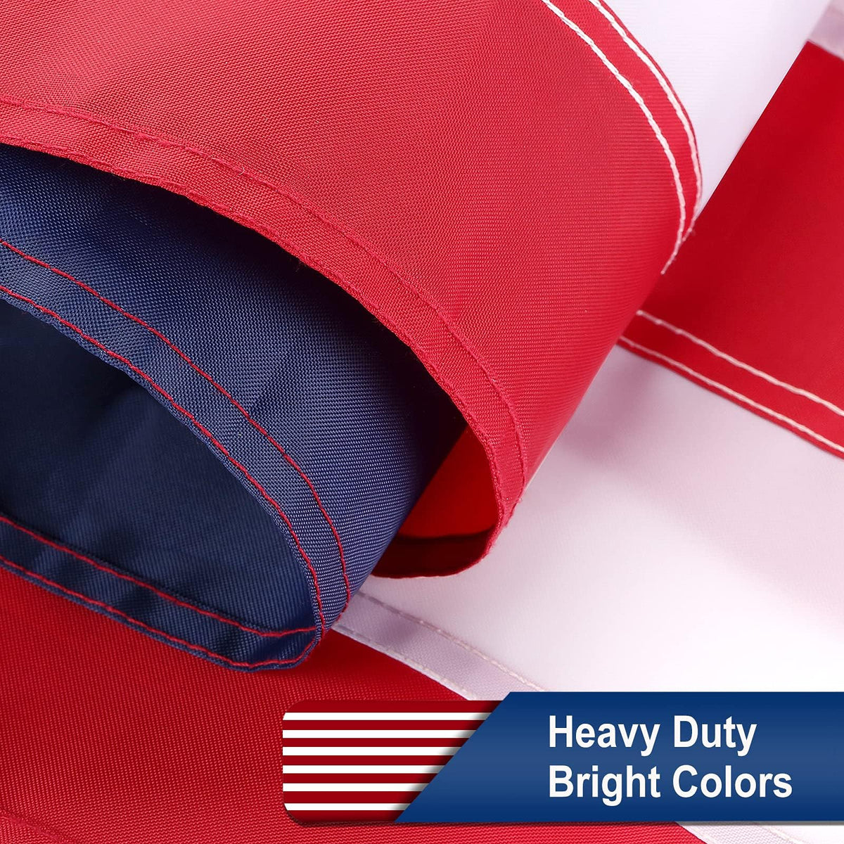 TOPFLAGS embroidered stars closeup showing precise stitching and durability