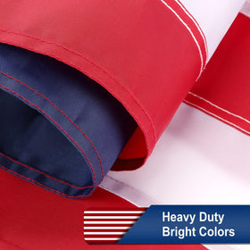 TOPFLAGS embroidered stars closeup showing precise stitching and durability