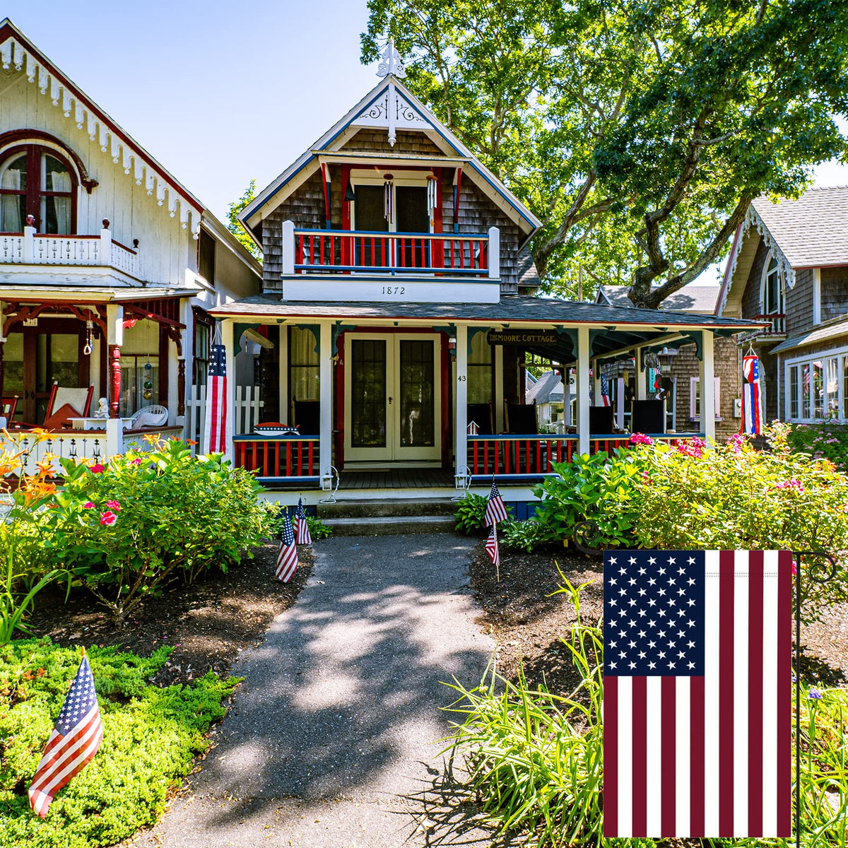 TOPFLAGS outdoor usa flag 12x18, fade-resistant for long outdoor displays