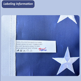 Topflags heavy-duty flag ideal for parades and indoor displays.