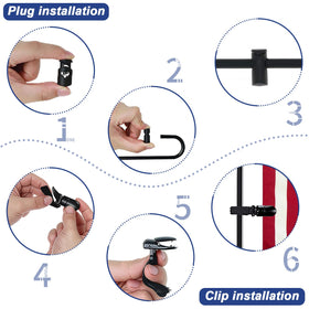 topflags three-piece flag pole enables quick setup.
