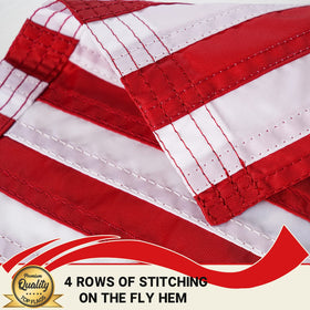 Vivid color retention helps flag stay visible in sun
