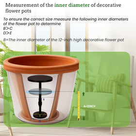 Topfurn risers used indoors and outdoors for versatile planter heights